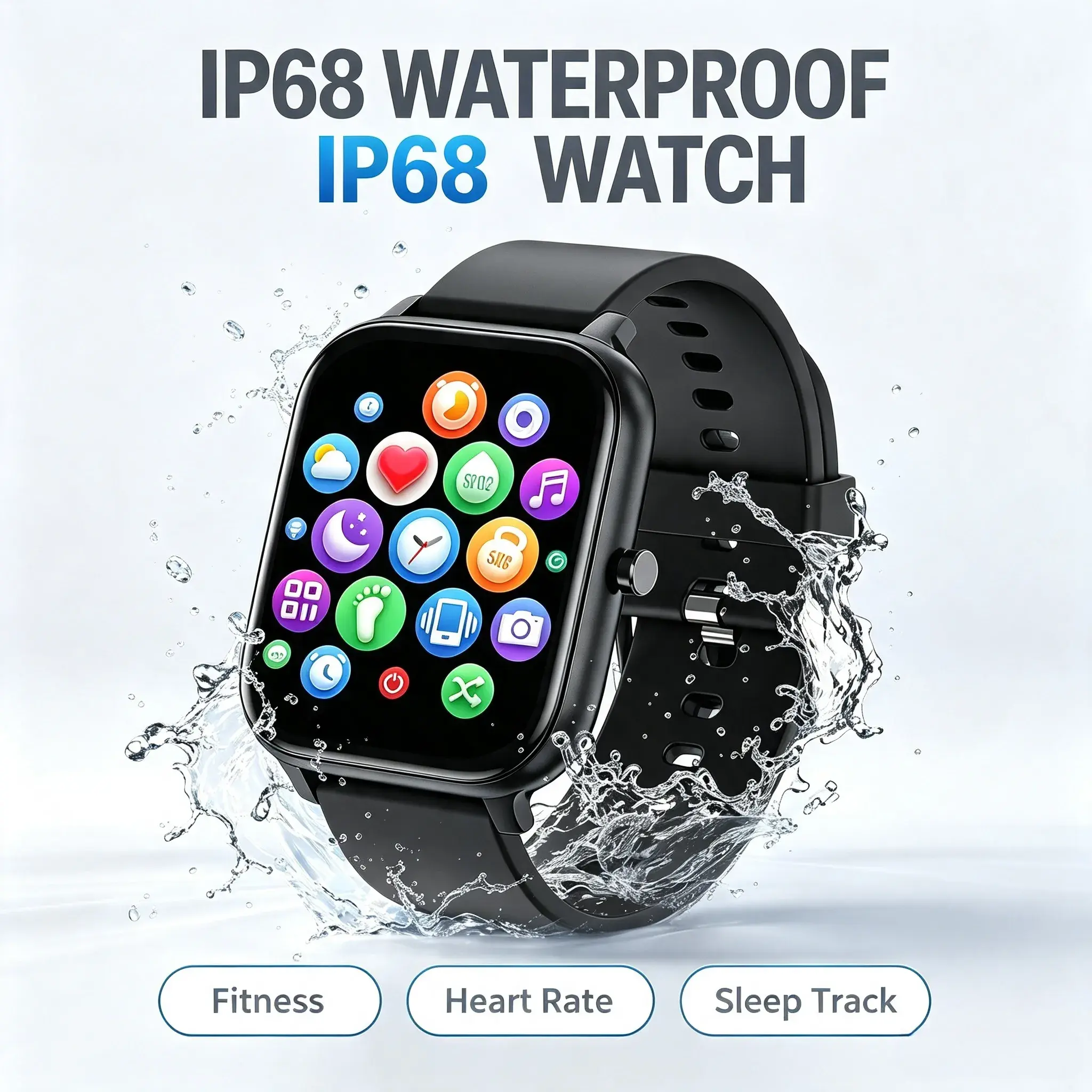 Smart Watch for Men Women, 1.91" HD Display Fitness Smartwatch with Bluetooth Calling, Make & Receive Calls, 120+ Sport Modes, Heart Rate & Sleep Tracking, Message Notifications, USB Rechargeable Activity Tracker for Daily Workout, Birthday Gift