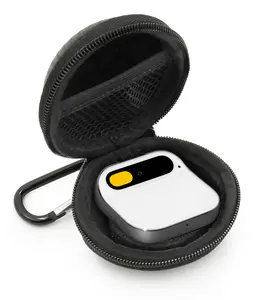 Casmatix Hard Shell Travel Case for Humane AI Pin Wearable Computer & Battery Booster - Compact Protective EVA Cover with Carabiner for Easy Transport