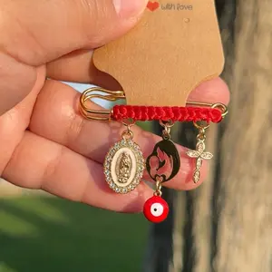 Protection Brooch for Pregnancy & Baby, red eye and baby and mama charm