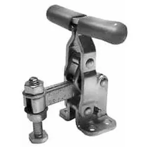 Knu-Vise Carbon Steel U-Bar Vertical Handle Toggle Clamp, 200lb Holding Capacity, 64° Handle Movement, 110° Bar Opening, Flanged Base, Manual Hold Down Action, Model TST-220, U-Bar Clamp