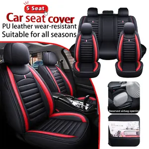 fit front Car seat cover high quality PU leather five-seat car seat cover four-season wear-resistant and scratch-resistant full car seat all-inclusive protective cover