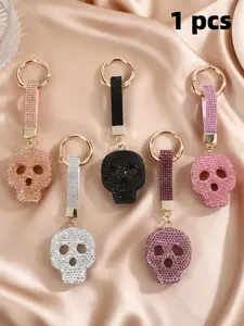 Handmade Skull Head Keychain Pendant, Luxury Minimalist Style, Unisex Accessory for Bags, Keys, Car Keys, Phone Chain, Lanyard, Perfect Gift,Valentine's Day,lovers