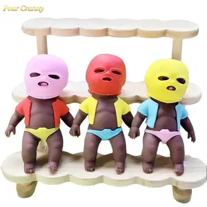 Stretchy Sand-Filled Stress Relief Doll, 13cm TPR Squishy , Oddly Satisfying Fidget  for Anxiety Relief & Fun Indoor Recreation