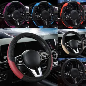 Universal Car Steering Wheel Cover For 37-38cm Steer Wheel Faux Leather Breathable Car Wheel Cover Interior Auto Accessories 2026 For your cars