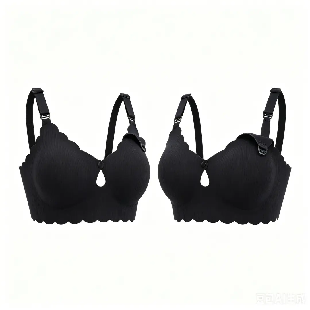 MIRABEL 2-Pack Maternity Nursing Bras, Wireless Seamless Pumping Bras with Jelly Strip Support, Front Clip for Easy Breastfeeding & Hands-Free Pumping