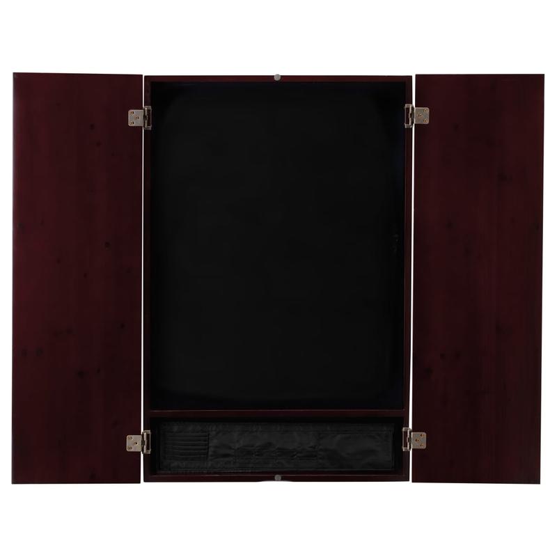 Viper 40-0257 18g Metropolitan Mahogany Soft Tip Dartboard Cabinet Set with 787 Electronic Scoring Dartboard, Darts Tips, Dual Display, Electronic Score, Finger Joints, Classic Multiplayer Features, Throw Line Marker, Regulation Face, Solid Pine Build