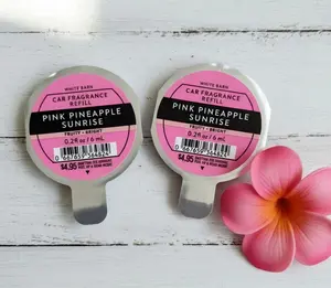 White Barn's (2) Pink Pineapple Sunrise Scentportables Fragrance Car Refills