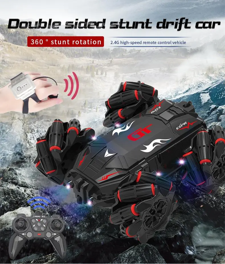 4WD Remote Control Tank Toy - Gesture Sensing Off-Road Vehicle, Battery-Powered Gift For Boys
