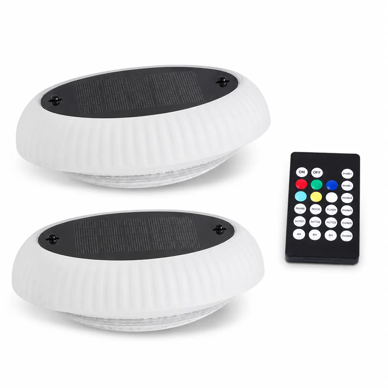 2PC Remote-Controlled Solar Floating Lights - Outdoor Home Improvement Decoration for Garden, Pool Lighting Needs
