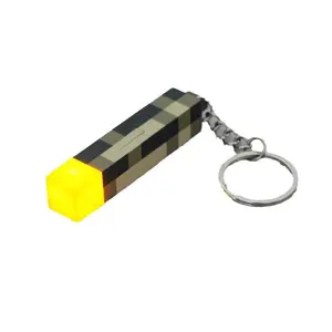 Pixel Light Brownstone Torch Lamp 2 Inch LED Night Light Keychain with USB Charging Port Compact & Stylish Design