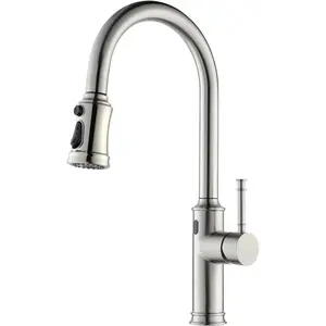 Lefton Touchless Faucet with Pull-Down Sprayer, Single-Hole Motion Sensor Faucet for Kitchen Sink, KF2210