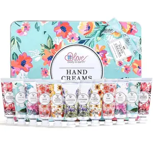 12 Pcs Body & Earth Hand Cream Gift Set with Shea Butter, Moisturizing Hand Care Lotion Kit, Ideal Mothers Day Gifts, Birthday Presents for Women, Self Care Pamper Set