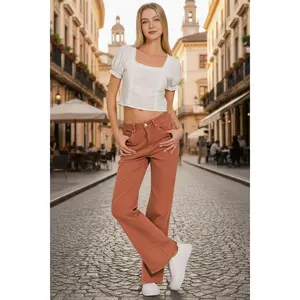 Zenana Acid Washed Frayed Cutoff Hem Straight Wide Jeans Zenana Acid Washed Frayed Cutoff Hem Straight Wide Jeans