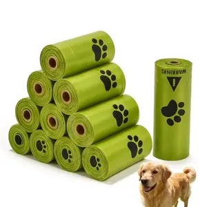 10/20 Rolls Dog Poop Bags - Extra Thick Leak-Proof Pet Waste Bag Rolls, Odor-Control, Easy-Tear, Paw-Print Design