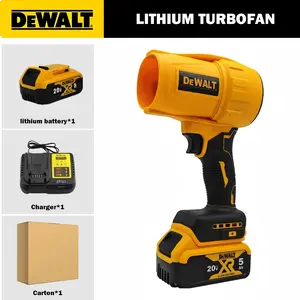 DeWalt 20V MAX XR Cordless Handheld Blower, Portable Turbo Jet Fan for Snow Removal, Leaf Blowing, Garage Cleaning & Workshop Dust Blowing, Rechargeable Lithium-Ion Powered Handheld Air Blower for Home, Construction & Outdoor Use