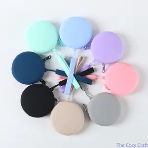 Portable Silicone Coin Purse, Waterproof Zipper Pouch for Lipstick, Earbuds, and Small Essentials, Travel Storage Bag, Compact Organizer for Daily Use