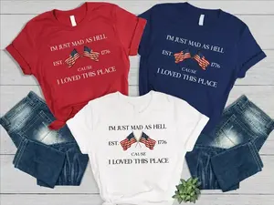 I'm Just Mad Cuz I Loved This Place Shirt, 250th Anniversary Patriotic TShirt, 1776 USA Flag Funny 4th of July Independence Day Unisex Sweatshirt/Hoodie