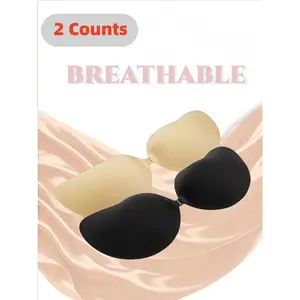Women Invisible Silicone Breast Pasties Self Adhesive Push Up Nipple Covers Ultra Thin Breathable Skin Friendly Reusable Sticky Bras for Daily Wear Parties Weddings Natural Lift Enhanced Coverage
