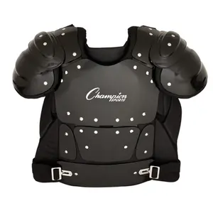 212 MAIN Professional Umpire Chest Protector, 15 in. Outside Plastic Shield, Black, Breathable Inside Padding, Soft Foam Padding, Moisture Away, Extra Wide Side Protection, Raised Shoulder Protection