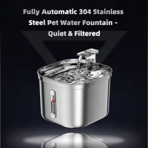 Pet water dispenser, 2.2-liter large-capacity cat water fountain, quiet pump, recirculating filtration, USB powered—helping keep your pet healthy.