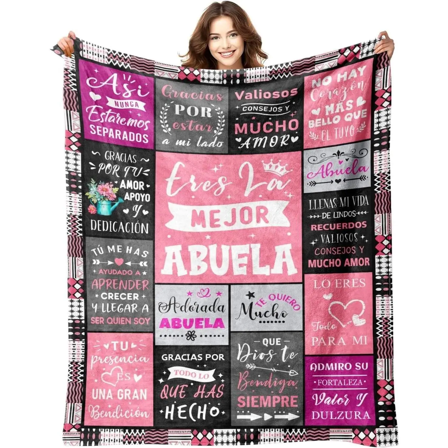 Thin Throw Blanket - Cozy Nights, Perfect Gift for Grandmas (Abuela) for Birthday, Anniversary, Mother's Day