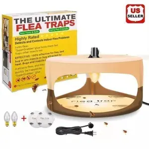 Electric Flea Trap Killer Home Pest Control Sticky Disc Spare Lamp Non-toxic Pad