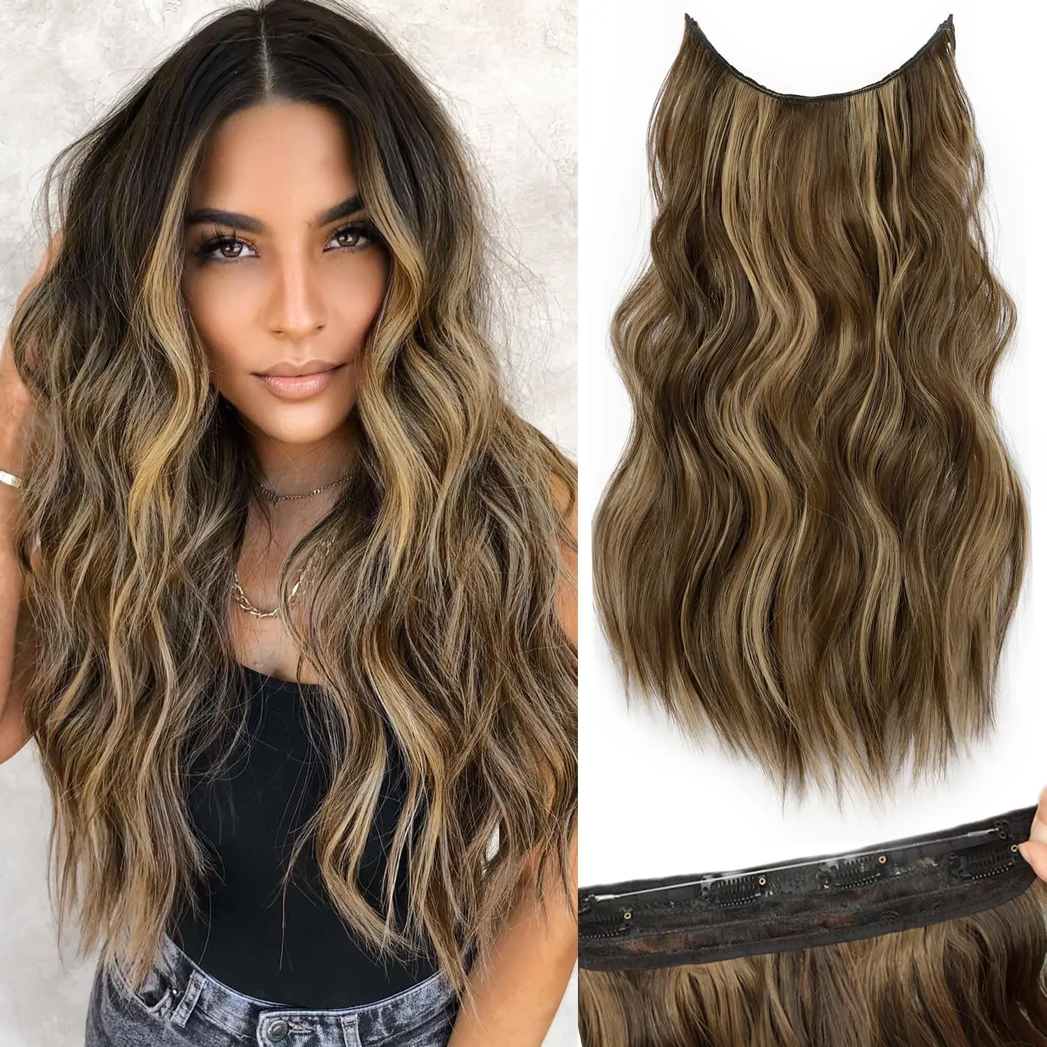 16 Inch Balayage Chocolate Brown to Caramel Blonde