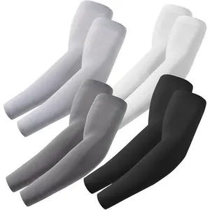 4 Pairs Arm Sleeves, Cooling UV Sun Protection Sports Compression Sleeves for Men Women, Golf Basketball Arm Sleeves