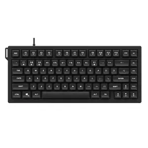 AJAZZ 75% Layout AF82 Membrane keyboard Multimedia Knob 82 Key Ergonomic Design Computer Office Keyboard Wired Plug and Play Gaming Membrane keyboard Supports Multiple Systems Suitable for Esports Games and Office