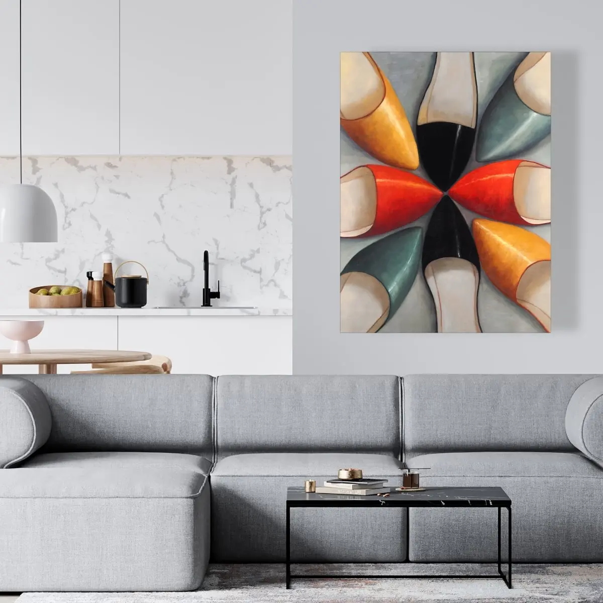 360 Stand High-Detail Women's Shoes Bedroom Still Life Artistic Artwork Poster, 36x48 in, Bedroom Wall Decor, Gift-Worthy Home Supply