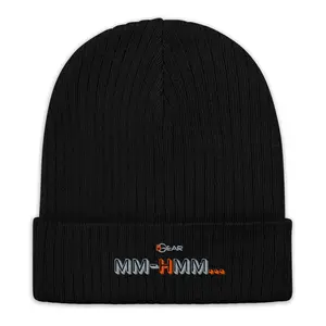 MM HMM… Embroidered Ribbed Knit Beanie | Warm Cuffed Winter Hat | Soft Sustainable Unisex Beanie