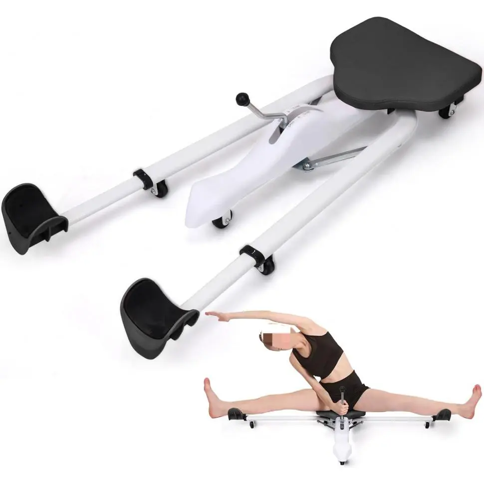 Split Machine, Leg Stretcher Split Machine for Flexibility, Splits Adjustable 0-180 °   Leg Split Stretching Machine for Ballet, Yoga, Dance, Gymnastics Training Equipment, Silent Wheels, 330lb Capacity