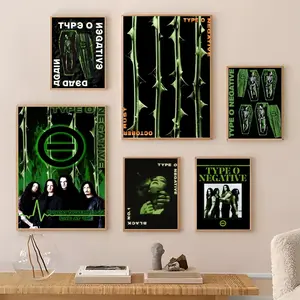 T-Type O Negative Painting Calligraphy Gallery-Quality Canvas Wall Art Poster | Waterproof & Fade-Resistant | Minimalist Unframed Design | Living Room, Bedroom & Office Decor | Multiple Sizes | Holiday gifts