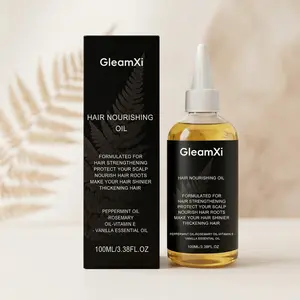 Gleamxi Hair Care Essence, Gentle Nourishing Hair Oil, Rosemary, Peppermint, Smooths and Shines, Daily Use, Refreshing Hair Treatment, Soft and Silky Finish