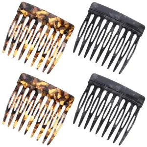 4 Pcs French Side Combs for Small French Twist, Decorative Hair Clips, Women's Bun Strong Hold Clips, Styling Accessories