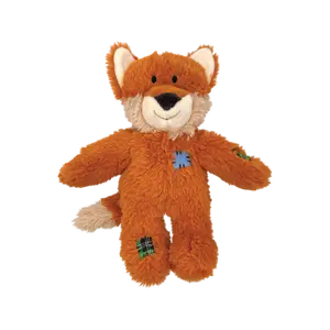 Kong Wild Knots Fox Soft Plush Dog Toy with Rope Skeleton & Squeaks for Long