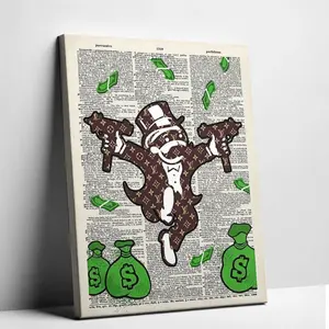 Banksy Graffiti  Art Poster Monopoly Man Set - Fashion Urban Street Art Prints – Cool  Decor for Home - Room Decorations for Dorm, Office, Teens Bedroom – Unique Gift Wall