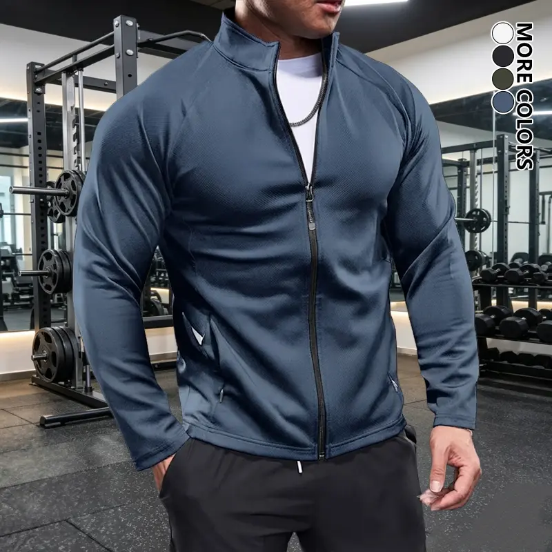 Men's long-sleeved athletic training jacket for casual wear, autumn/winter style