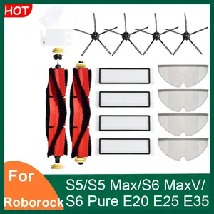 Replacement Parts Kit for Roborock S5 S5 Max S6 Maxv S6 Pure E20 E25 E35, Robot Vacuum Accessories, Essential Replacement Components