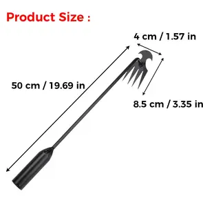 Multi-Function Stainless Steel Garden Rake Versatile Weeding Tool for Diverse Soil Conditions Balanced Weighting Efficient Gardening Accessory