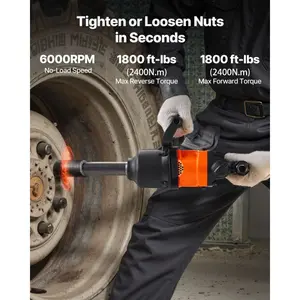 fathersdaygift VEVOR 1 Inch Air Impact Wrench, Up to 1200 ft - lbs Nut - Busting Torque, 16.4 lbs Lightweight Pneumatic Impact Gun with Double Handles for Heavy Duty Repairs and MaintenanceVEVOR Super Brand Day