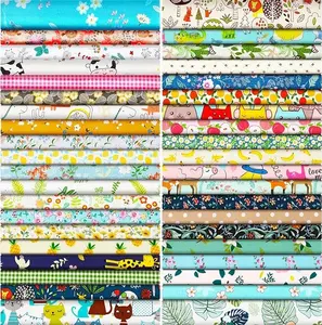 40 Pcs 10 x 10 Inches Cotton Fabric Bundle Squares Precut Fabric Squares Multi Color Floral Fat Squares Sheets for Kids DIY Craft Quilting Sewing (Vintage Patterns)