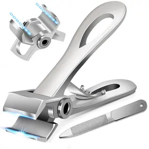 Nail Clippers for Thick Nails - Wide Jaw Opening Oversized Nail Cutter, Stainless Steel Heavy Duty , Extra Large Toenail Clippers for Seniors Elderly
