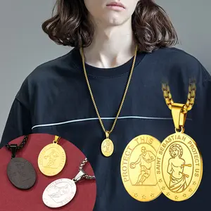 FaithHeart Saint Sebastian Necklace For Unisex Stainless Steel