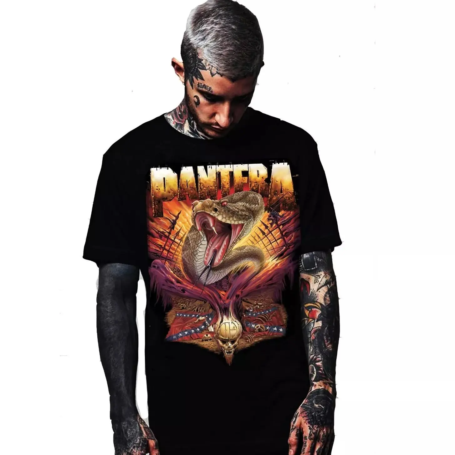 PANTERA THRASH METAL TEXAS PUNK ROCK BLACK T SHIRTS MEN'S SIZES, One side, Graphic tees, Streetwear, T Shirt for Men, Men graphic Tee, top, Menswear