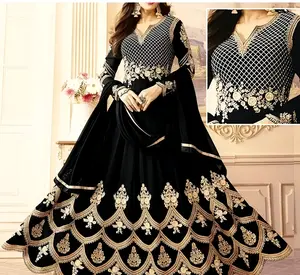Afghani dress for Women Pakistani clothes for women2026 New Design Eid Costume Womenswear Black Embroidered Anarkali casual wear for women