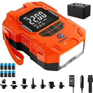OMNIRA 22PSI Electric SUP Pump, Rechargeable Paddle Board Pump, Dual Power Battery & 12V Car Air Pump, Portable High Pressure Inflator with Auto Shut-Off & Fast Charging for SUP, Kayak, Inflatable Boat