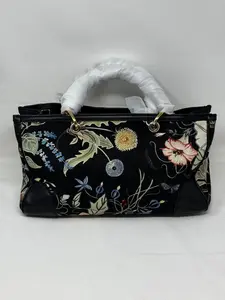 Pre-owned GUCCI Leather Tote Bags Flora Knight Bamboo Shopper Large Black Totes, Handbags BJ1 19