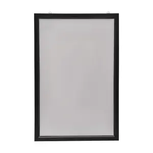 LED Poster Frame Light Box 23 6 x 35 8 Inch for Movie Poster Advertising Sign Display Wall Mount Black Aluminum Alloy Acrylic Front Opening Easy Poster Change Nano Light Guide Plate Soft Light US Plug