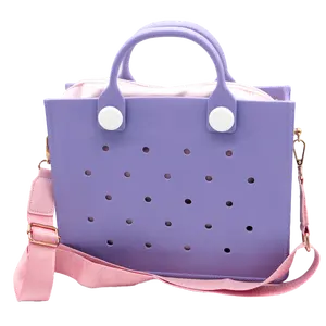 Fashion With Holes Waterproofing Beach Bag Cross-body Tote Bag DIY Suitable Charms Accessories Women Girl‘s Favor Dinner Bags